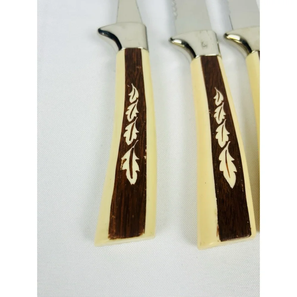 Regent Sheffield Silverware Set Vintage MCM Leaf Pattern 18pc Knives Serving Set